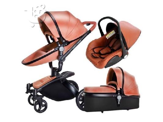 PoulaTo: Baby Stroller 3 in 1 Car Seat Folding Baby Carriage Child Newborn Travel System